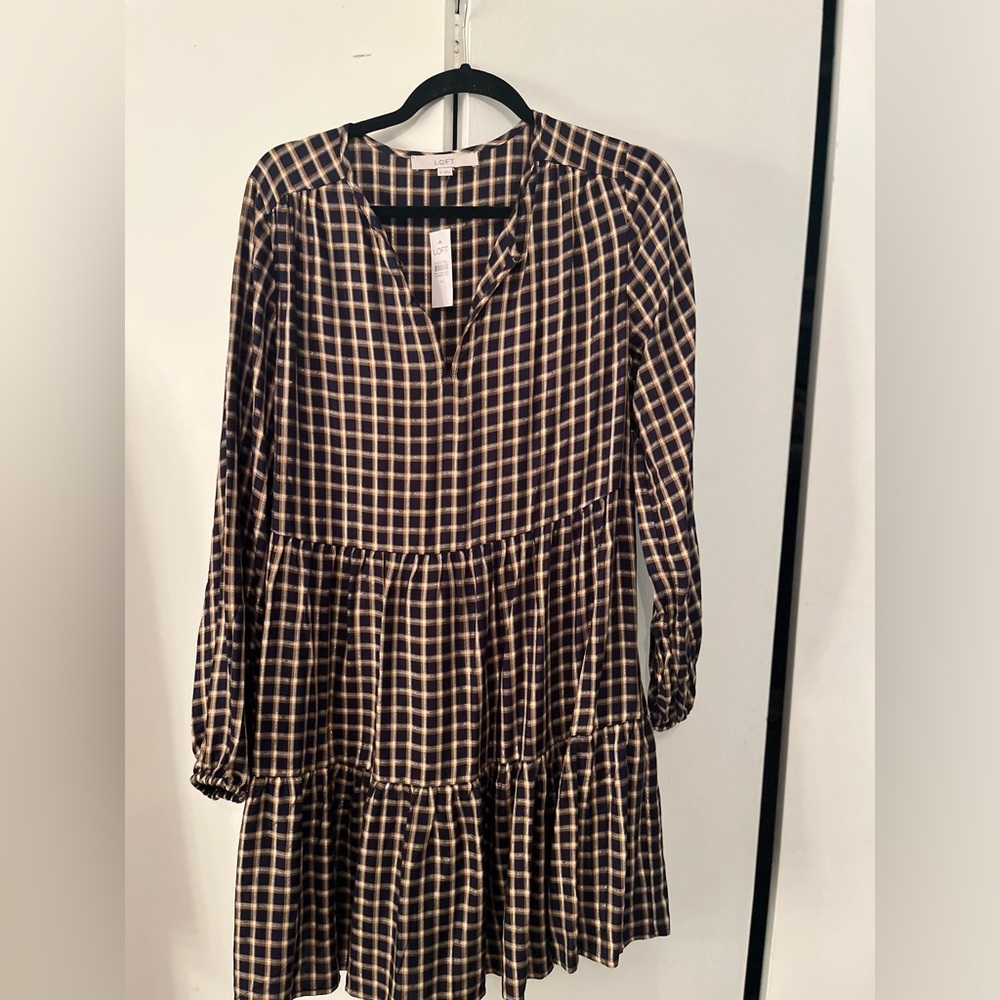 Loft NWT size medium tiered dress